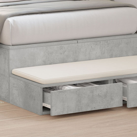 vidaXL Bed Drawer made of Wood Gray 75x36.5x16.5cm