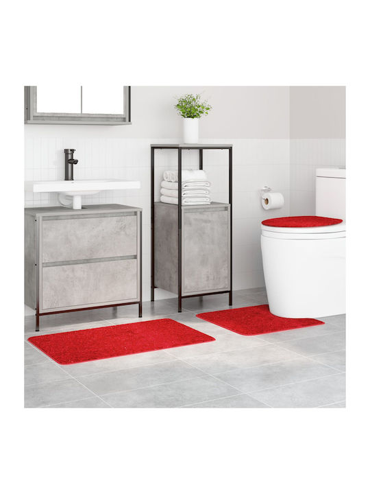 vidaXL Non-Slip Bath Mats Set 4019868 Red 3pcs