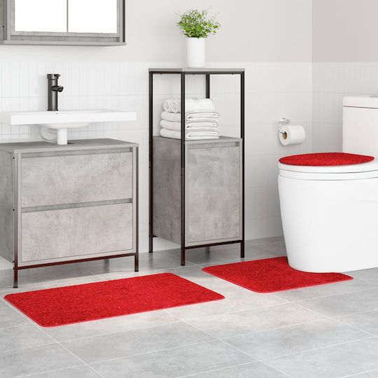vidaXL Non-Slip Bath Mats Set 4019868 Red 3pcs