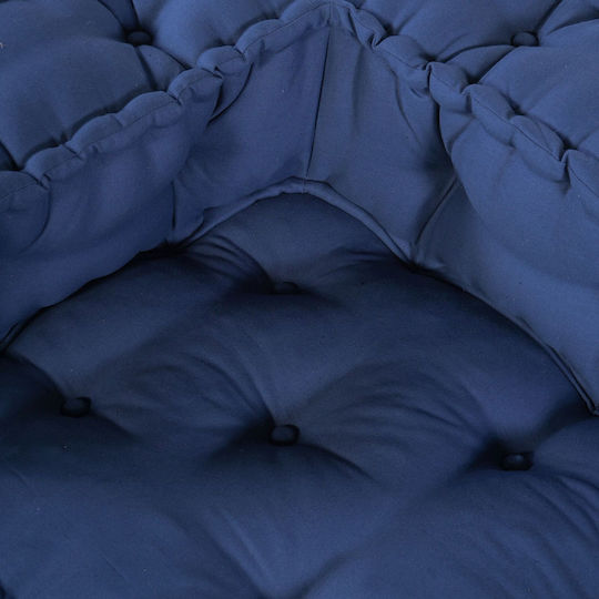 Bean Bag Chair Poof Indigo 70x70x54cm