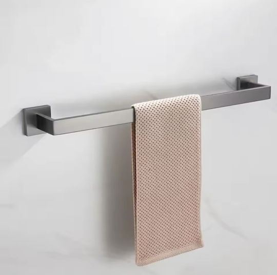 Naron Rail Баня Единична Подов с винтове ​57x57см Inox Сив