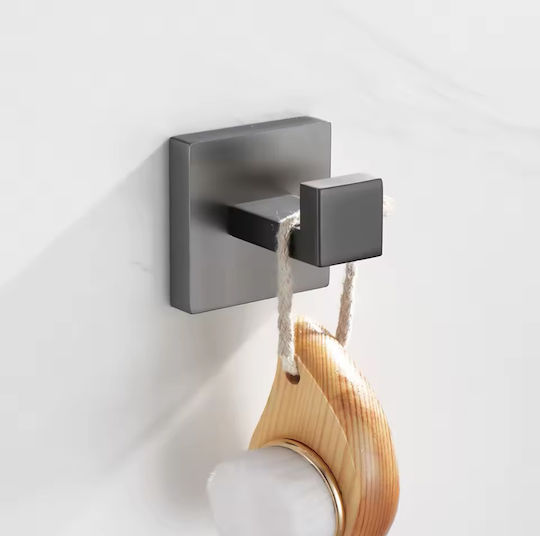 Naron Single Wall-Mounted Bathroom Rail ​57x57cm Inox Gray