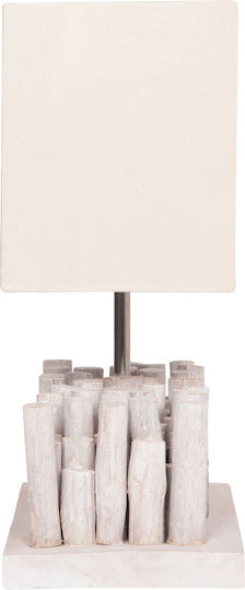 HomeMarkt Twiggy Metal Table Lamp for Socket E27 with White Shade and Base