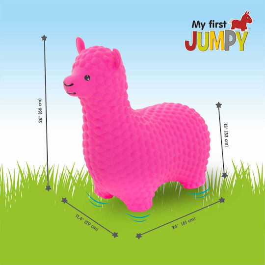 Gerardo’s Toys Hoppers Llama Jumpy Pink 36cm