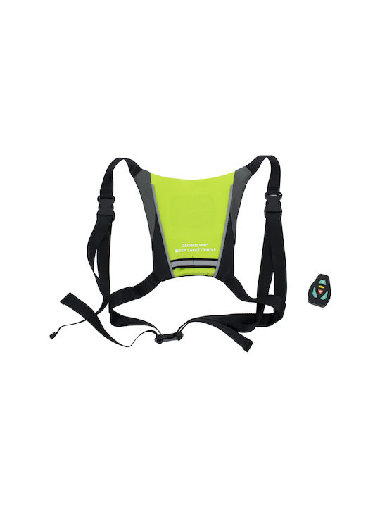 GloboStar Cycling Safety Vest Green with Bright LED Signage