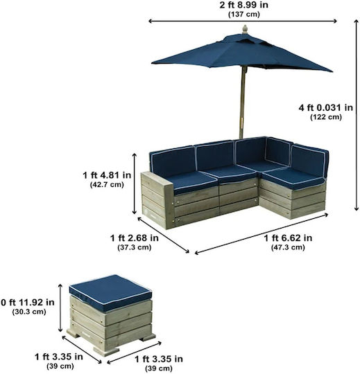 Canapea Gri 47.3x37.3x42.7buc 1buc
