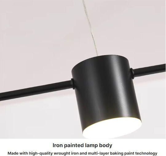Home Lighting Lumini Suspendate Negru LED Cu Bianco Reglabil 120x7x100cm