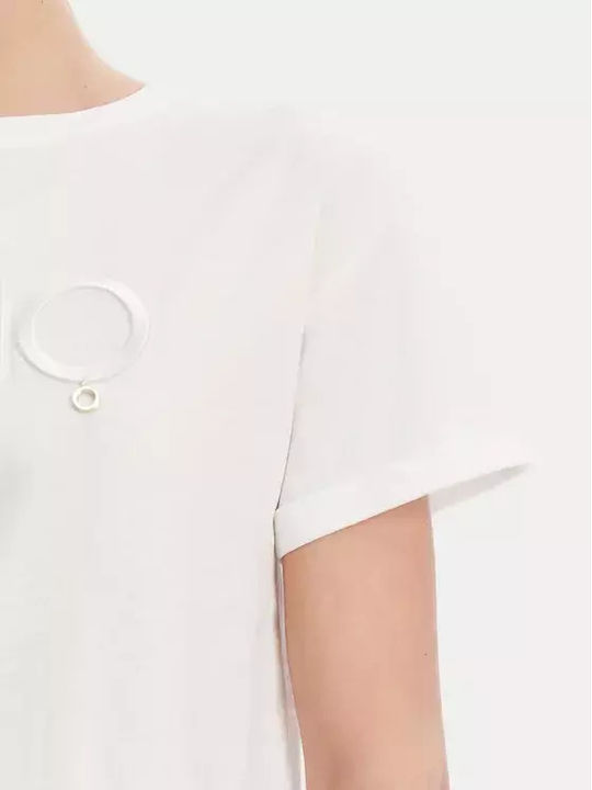 Women's Blouse Short Sleeve White