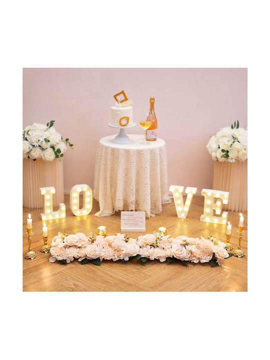 Inweder Set Artificial Rose Bouquets Pink 6 Pieces 52 X 28 X 12 Cm