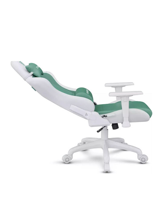 SENSE7 Spellcaster FUKU Artificial Leather Gaming Chair with Adjustable Arms White/Green