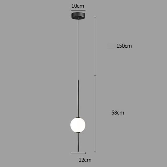 Home Lighting Hängelampe Schwarz 12x100x100cm Home Lighting Hängelampe Schwarz 12x100x100cm