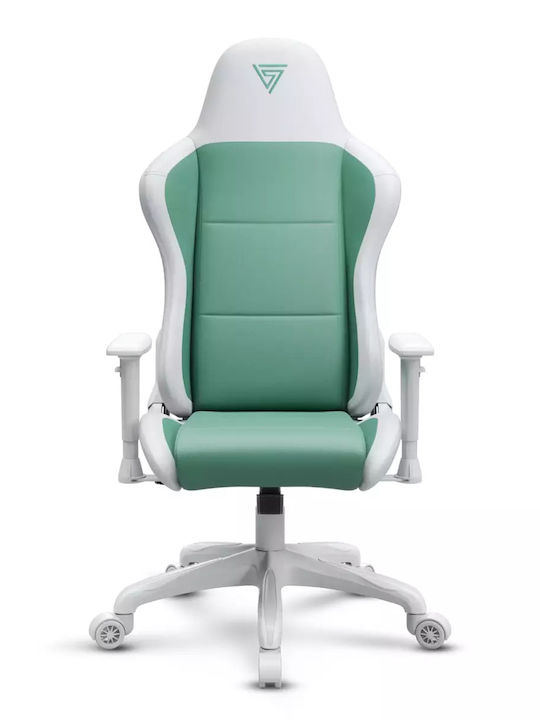 SENSE7 Spellcaster FUKU Artificial Leather Gaming Chair with Adjustable Arms White/Green