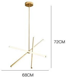 Home Lighting Pendant Light Gold LED with Warm to Cool White Light 60x40x20cm