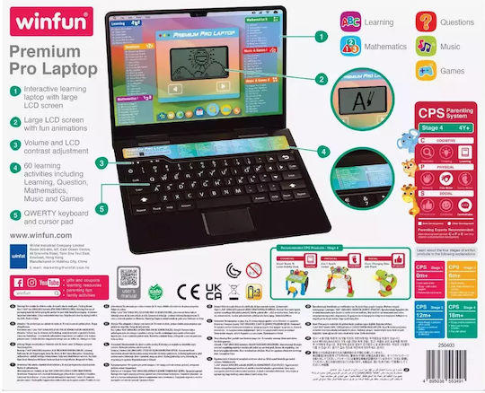 Winfun Laptop-Tablet pentru Bebeluși cu Muzică și Sunete