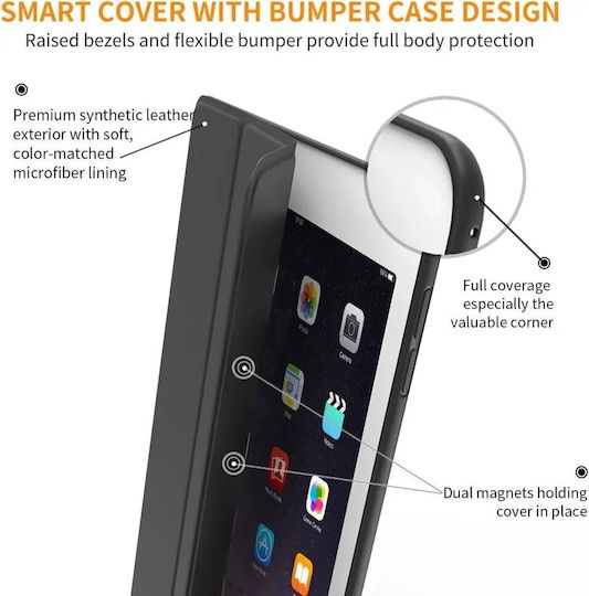 Tech-Protect SMARTCASE Флип капак Устойчив Черен (iPad 9.7'' 5 / 6 2017-2018) 8238-0
