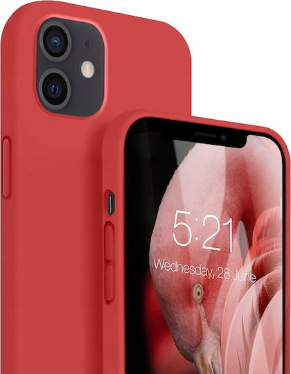 Стилен висококачествен TPU калъф за Apple iPhone 12 Червен