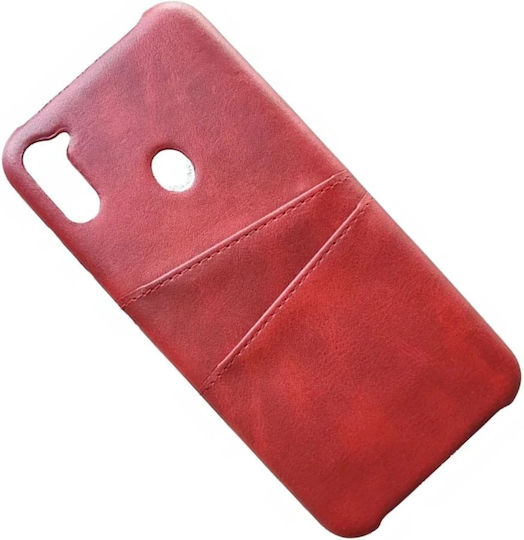Protective Case Samsung Galaxy A11 Leather Red Card Holder