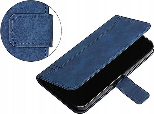 Син калъф тип портфейл Flip за Oppo A92s Reno4