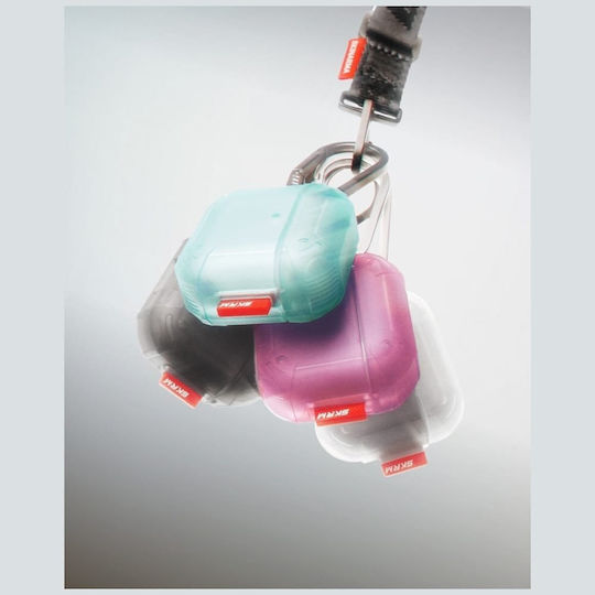 Skinarma Mecha Ce Case Silicone with Hook in Turquoise color for Apple AirPods 4
