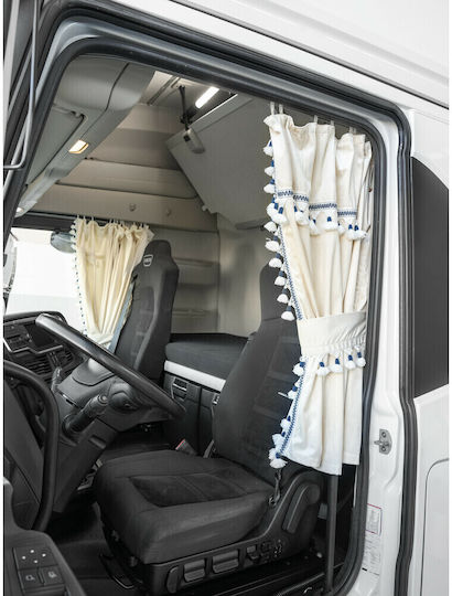 Lampa Κουρτινες Νταλικας Luxury Smart Κρεμ Μπλε Σετ Lampa 5 Τεμ L9603.7