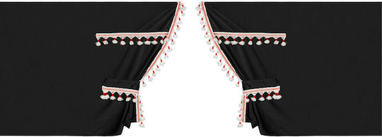 Lampa Truck Curtains Luxury Pro Cabin Black Red Set Lampa 8 Pieces L9604.0