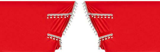 Lampa LKW-Vorhänge Luxus Pro Kabine Rot Schwarz Set Lampa 8-teilig L9604.1