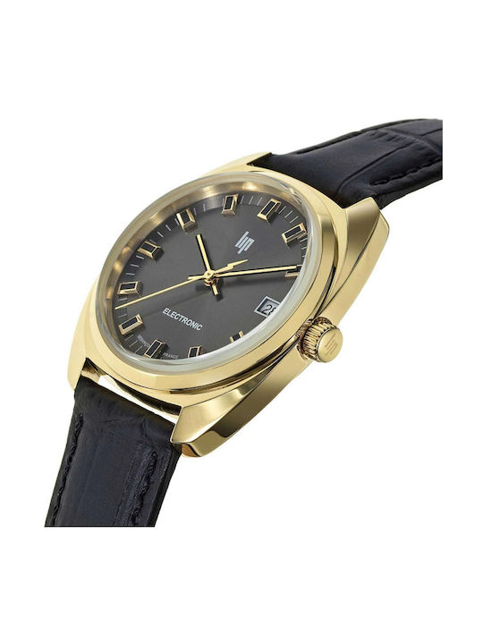 Lip Watches Allgemein De Gaulle Herrenuhr mit Batterie und Lederriemen Lip Watches Allgemein De Gaulle Herrenuhr mit Batterie und Lederriemen
