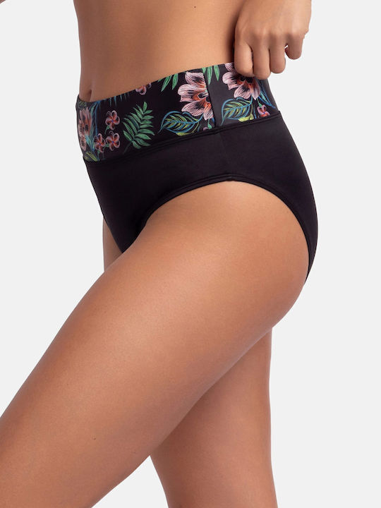 Bikini Slip Hohe Taille Black