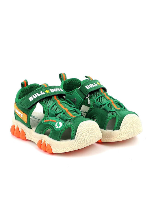 Shoe Sandals T-rex with Velcro & Lights Green