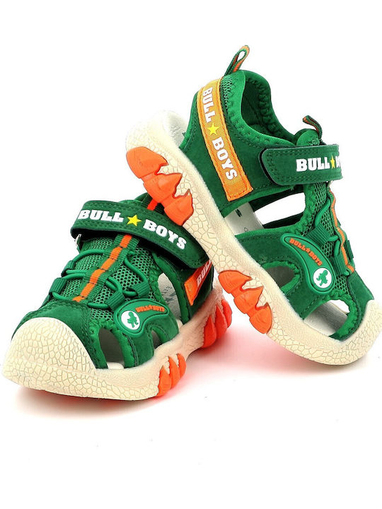 Shoe Sandals T-rex with Velcro & Lights Green
