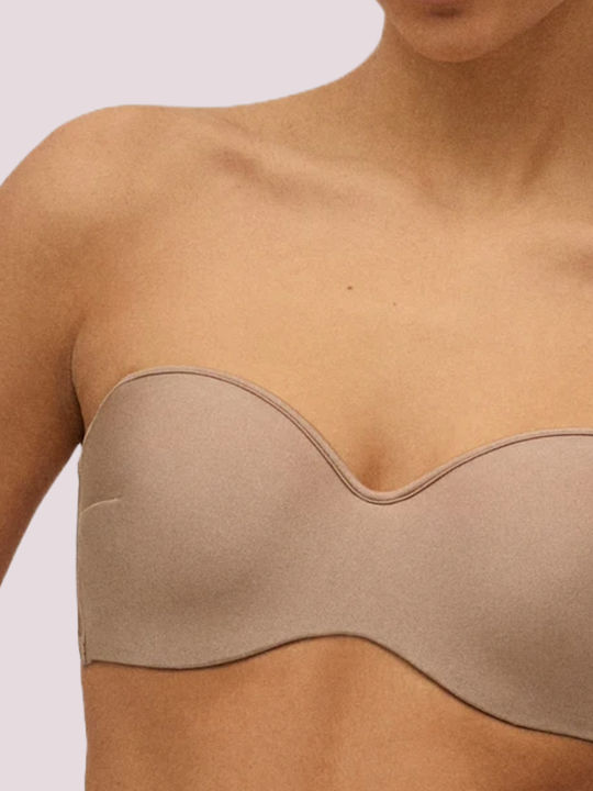 Trägerloses Bikinioberteil C Becher Mit Polsterung Desert Taupe