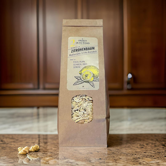 Smokey Olive Wood Chips Ξύλου Räuchern für Grill mit Aroma Zitrone 500ml 1Stück