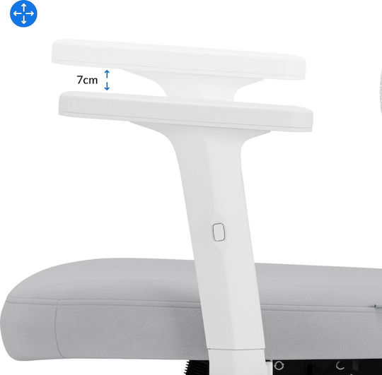 SENSE7 Veno Офис Стол с Регулируеми Подлакътници Бял