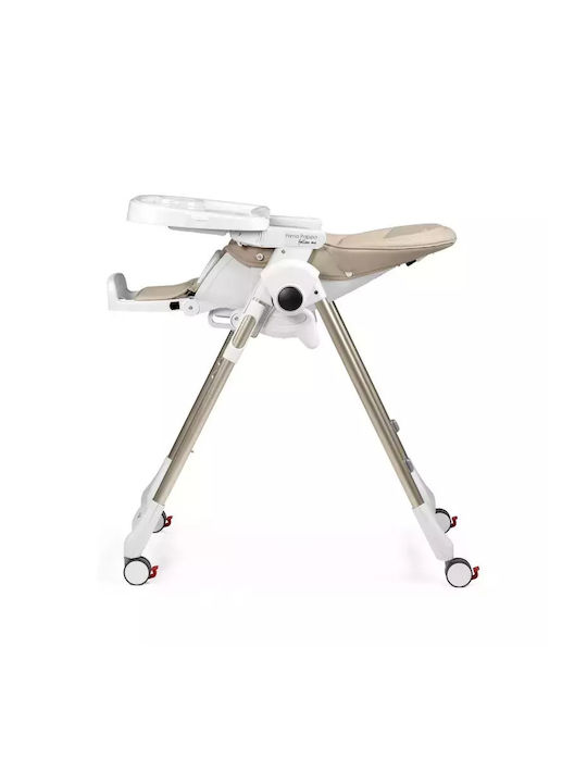 Peg Perego Prima Pappa Follow Me Foldable Baby Highchair With Adjustable Height Astral