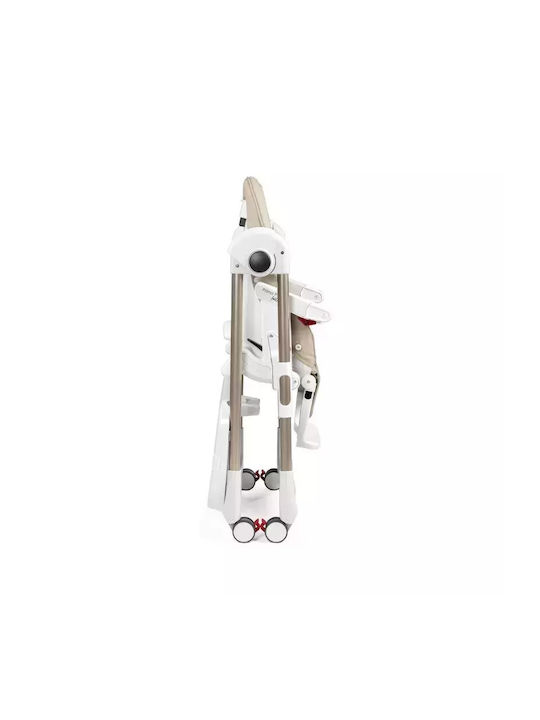 Peg Perego Prima Pappa Follow Me Foldable Baby Highchair With Adjustable Height Astral