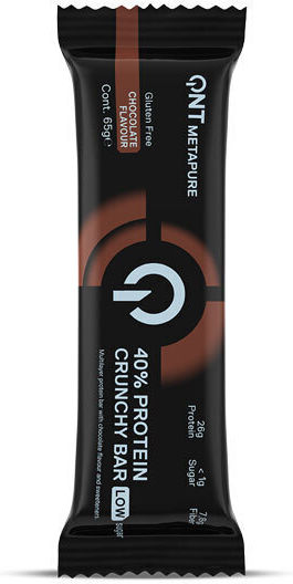 QNT Crunchy Bars with 40% Protein & Flavor Chocolate 12x65gr