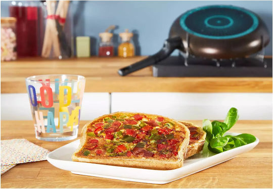 Tefal Simple Cook Pans Set Made of Aluminum Black with Non-Stick Coating 3 Pieces