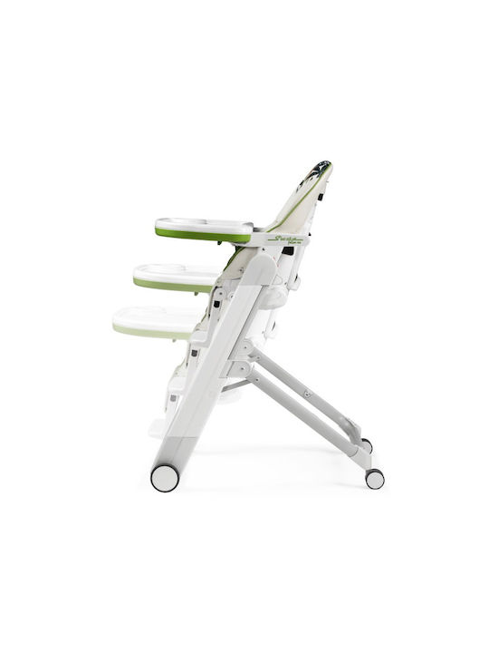 Peg Perego Siesta Follow Me Foldable Baby Highchair with Adjustable Height Jaguars