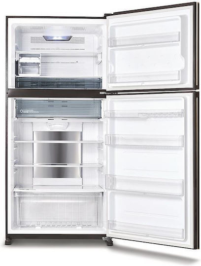 Sharp Kühlschrank mit Doppeltür 604Es NoFrost H187xB86.5xT74cm. Silver SJ-YG740G-SL