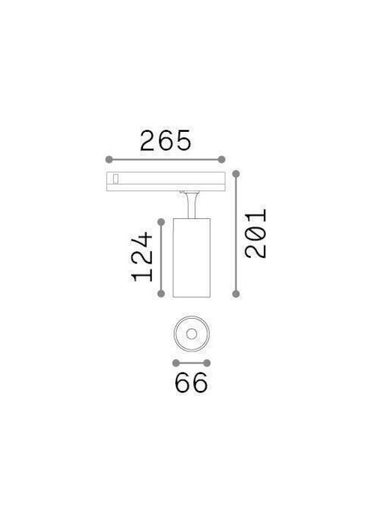 Ideal Lux Μονό LED Φυσικό Λευκό Σποτ σε Λευκό Χρώμα