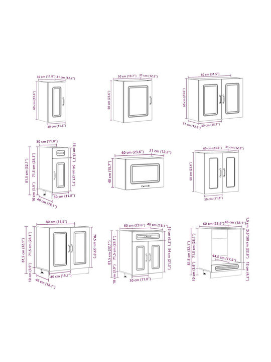 Kalmar Sink Cabinet White 80x46x81.5cm