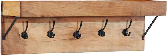 vidaXL Κρεμάστρα Τοίχου Ξύλινη Καφέ 73x19x23cm