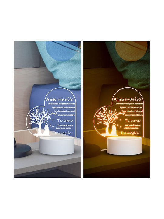 Hoojtny Dekorative Lampe 3D-Illusion Weiß