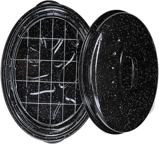 Dutch Oven Enamel Enameled 40x27x15cm 4.8lt Rack