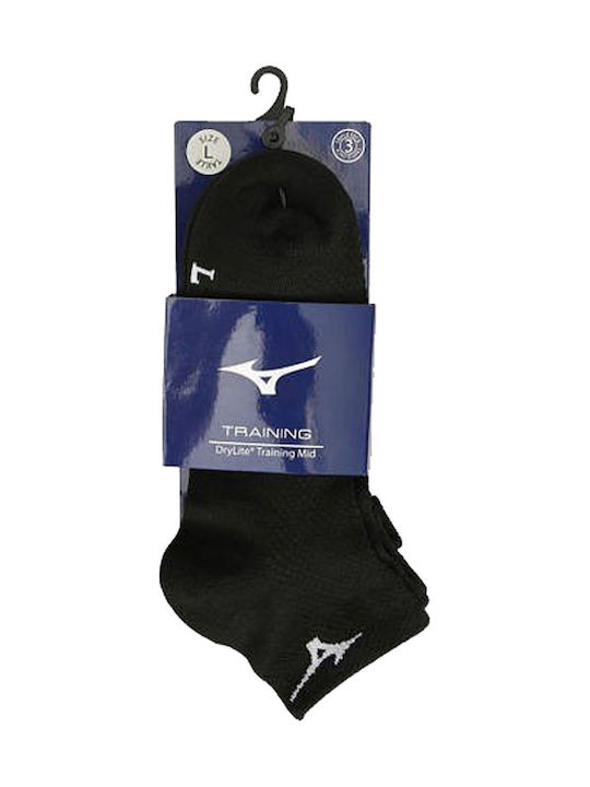 Mizuno Training Αθλητικές Κάλτσες Μαύρες 3 Ζεύγη