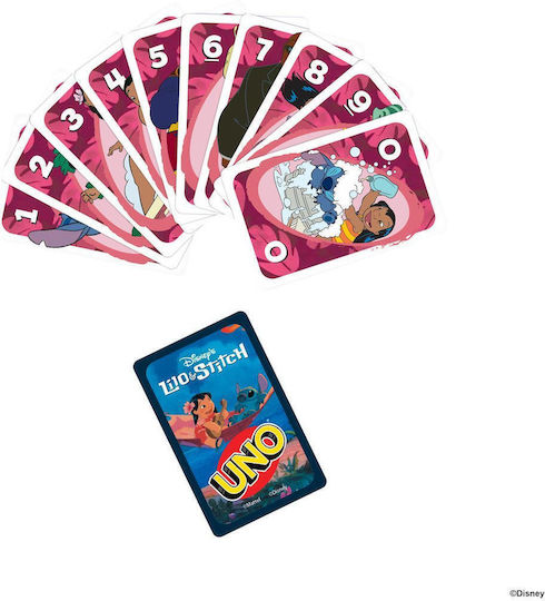 Board Game UNO Lilo & Stitch for 2-10 Players 7+ Years Old Mattel