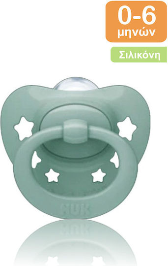 Nuk Signature Orthodontic Pacifier Silicone with Case Stars - Mint for 0-6 months
