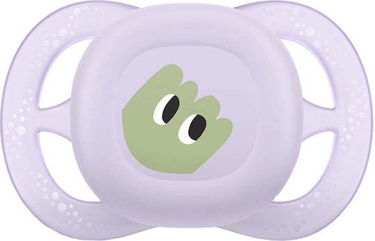 Philips Ultra Start Orthodontic Pacifiers Silicone Night Purple & Yellow for 0-2 months 2pcs