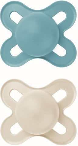 Mam Original Start Orthodontic Pacifiers Silicone Blue-Cream for 0-2 months 2pcs