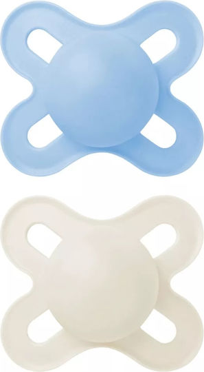 Mam Original Start Orthodontic Pacifiers Silicone Blue-Cream for 0-2 months 2pcs